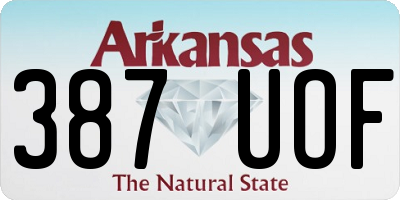 AR license plate 387UOF