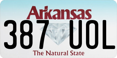 AR license plate 387UOL