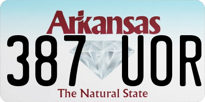 AR license plate 387UOR
