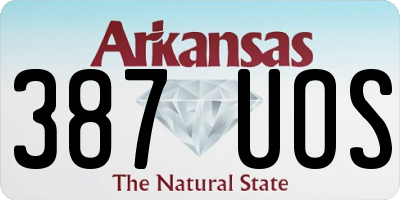 AR license plate 387UOS