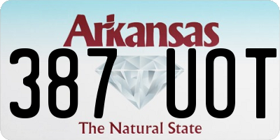 AR license plate 387UOT