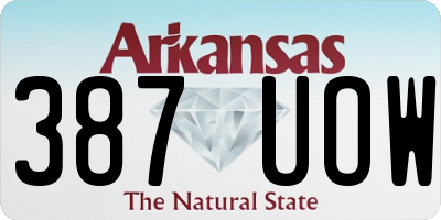 AR license plate 387UOW
