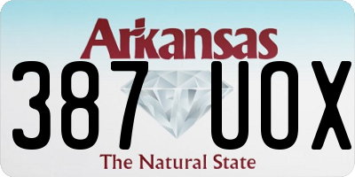 AR license plate 387UOX