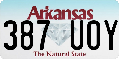 AR license plate 387UOY