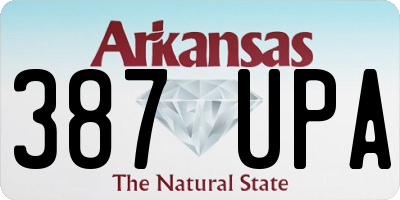 AR license plate 387UPA
