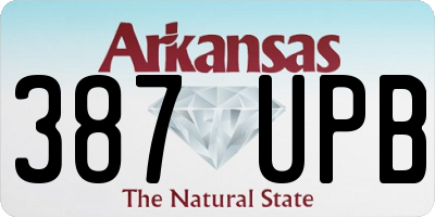 AR license plate 387UPB