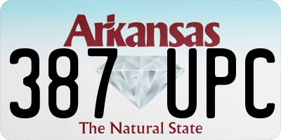 AR license plate 387UPC