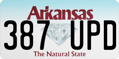 AR license plate 387UPD