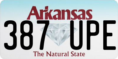 AR license plate 387UPE