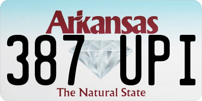 AR license plate 387UPI