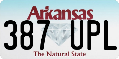 AR license plate 387UPL