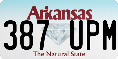 AR license plate 387UPM
