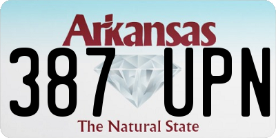 AR license plate 387UPN