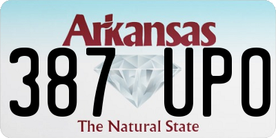 AR license plate 387UPO