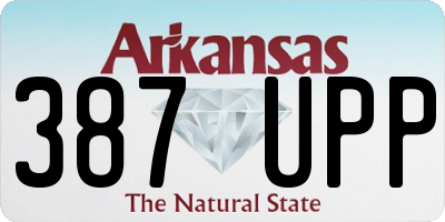 AR license plate 387UPP