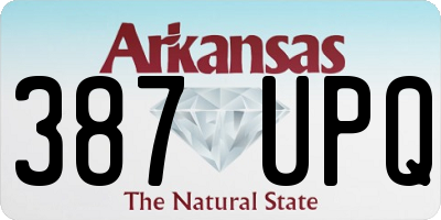 AR license plate 387UPQ