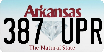 AR license plate 387UPR