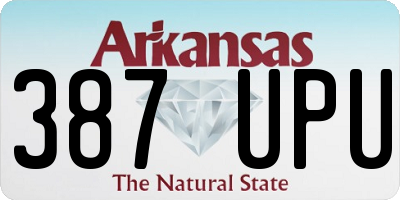 AR license plate 387UPU
