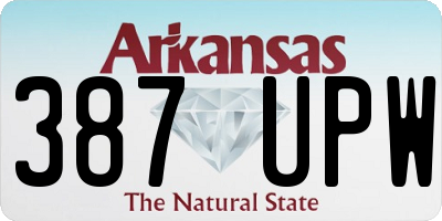 AR license plate 387UPW