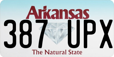 AR license plate 387UPX