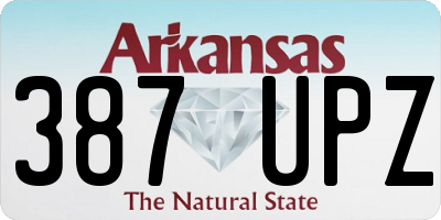 AR license plate 387UPZ