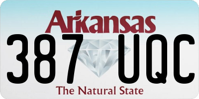 AR license plate 387UQC