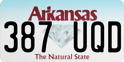 AR license plate 387UQD