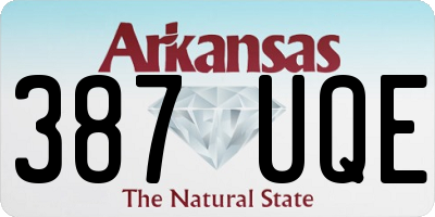 AR license plate 387UQE