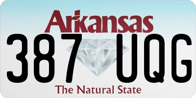 AR license plate 387UQG