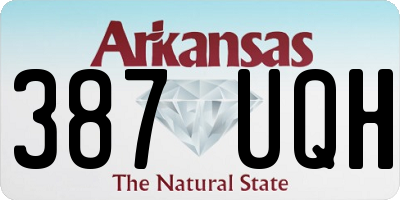AR license plate 387UQH