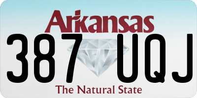 AR license plate 387UQJ