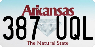 AR license plate 387UQL