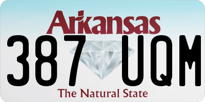 AR license plate 387UQM