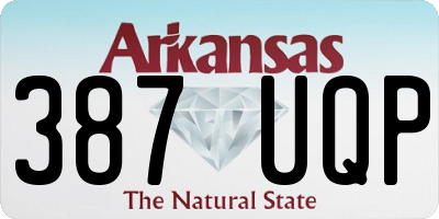 AR license plate 387UQP