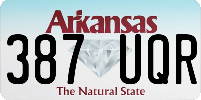 AR license plate 387UQR