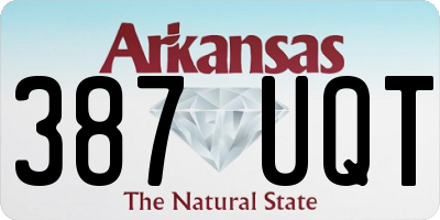 AR license plate 387UQT