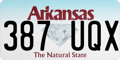 AR license plate 387UQX