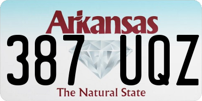 AR license plate 387UQZ