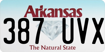 AR license plate 387UVX