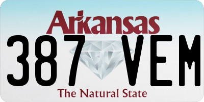 AR license plate 387VEM