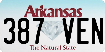 AR license plate 387VEN