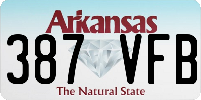 AR license plate 387VFB