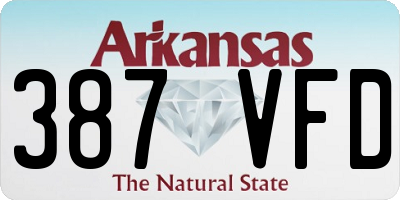 AR license plate 387VFD