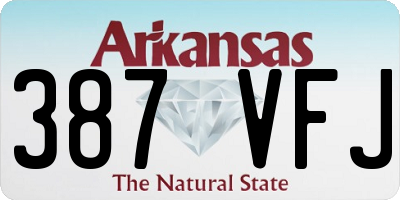 AR license plate 387VFJ