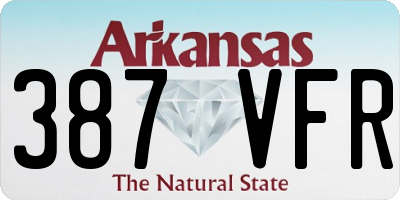 AR license plate 387VFR