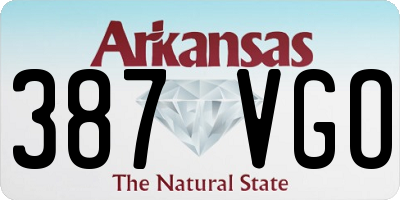 AR license plate 387VGO