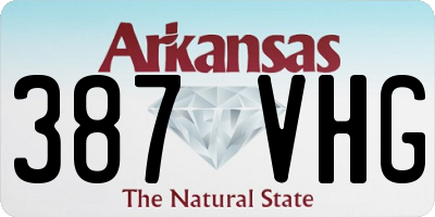 AR license plate 387VHG