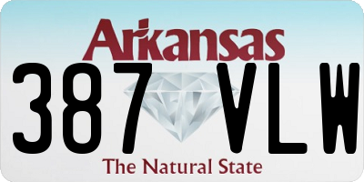 AR license plate 387VLW