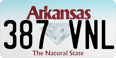 AR license plate 387VNL