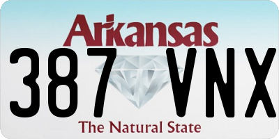 AR license plate 387VNX